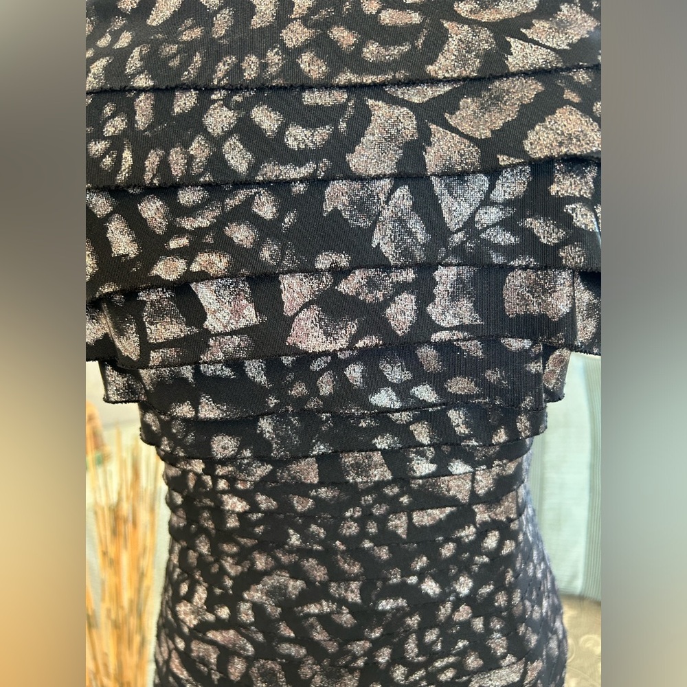 Dressbarn Black and Silver Cocktail Dress